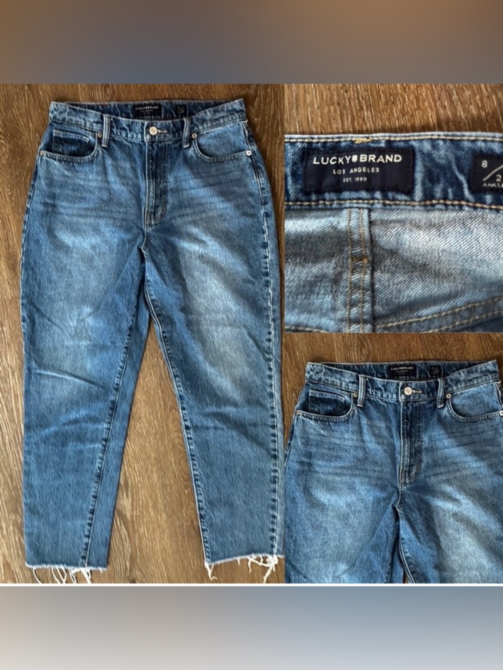Lucky Brand High Rise
Mom Ankle Blue Jeans Drew Size 8 or 29 VGC